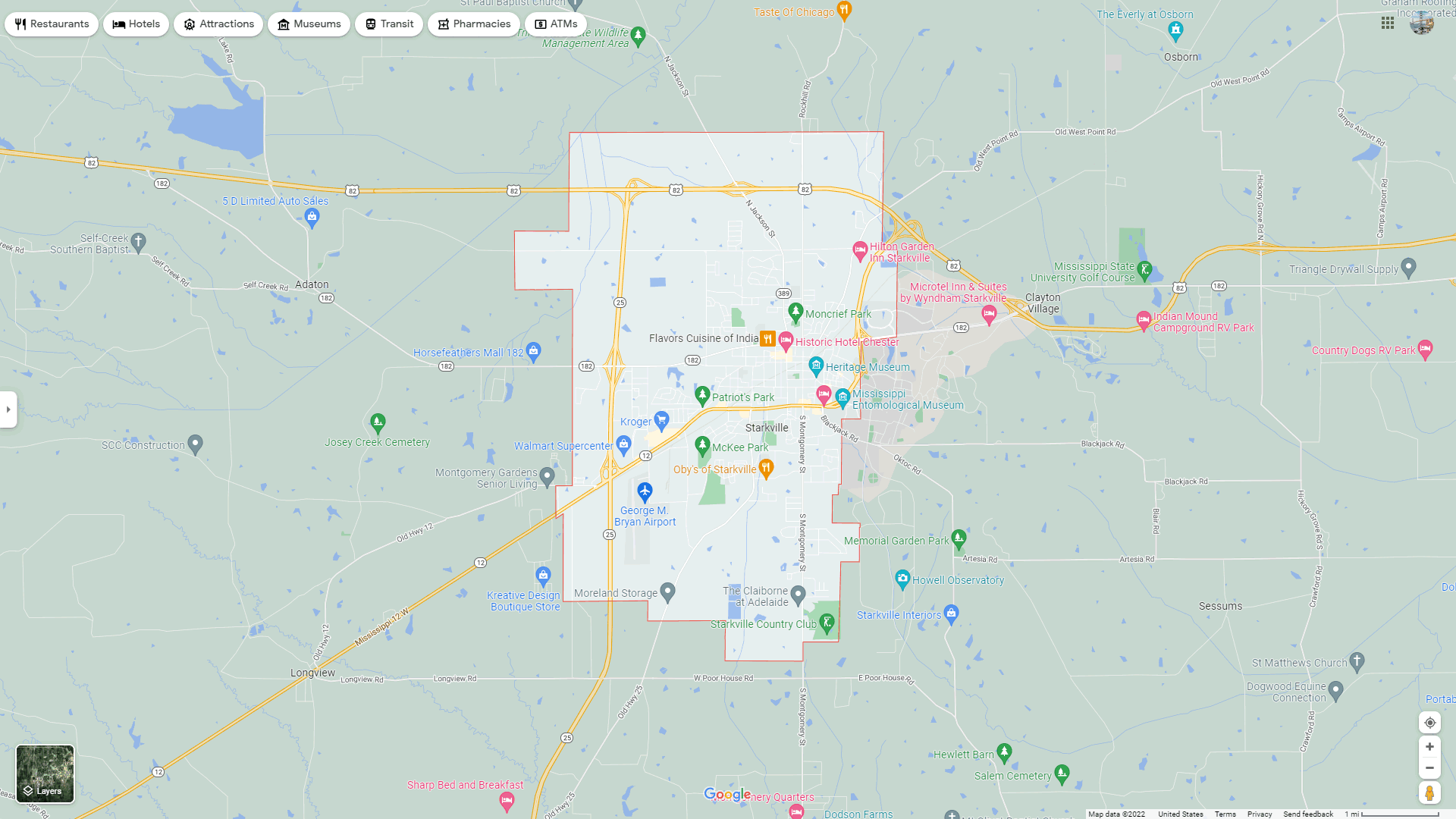 Starkville map